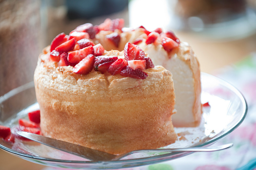 Strawberry shortcake dessert, selective focus.