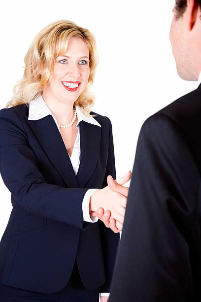 istock Happy business colleagues shaking hands 174668212