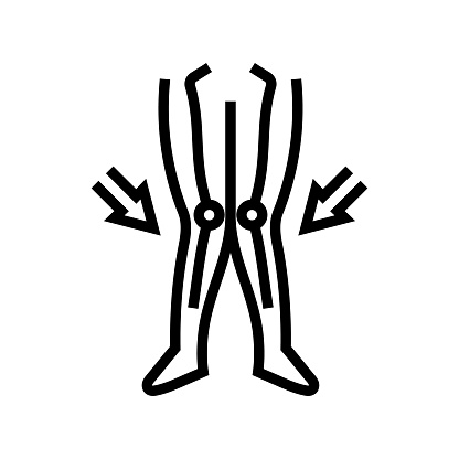 unsteady gait disease symptom line icon vector. unsteady gait disease symptom sign. isolated contour symbol black illustration