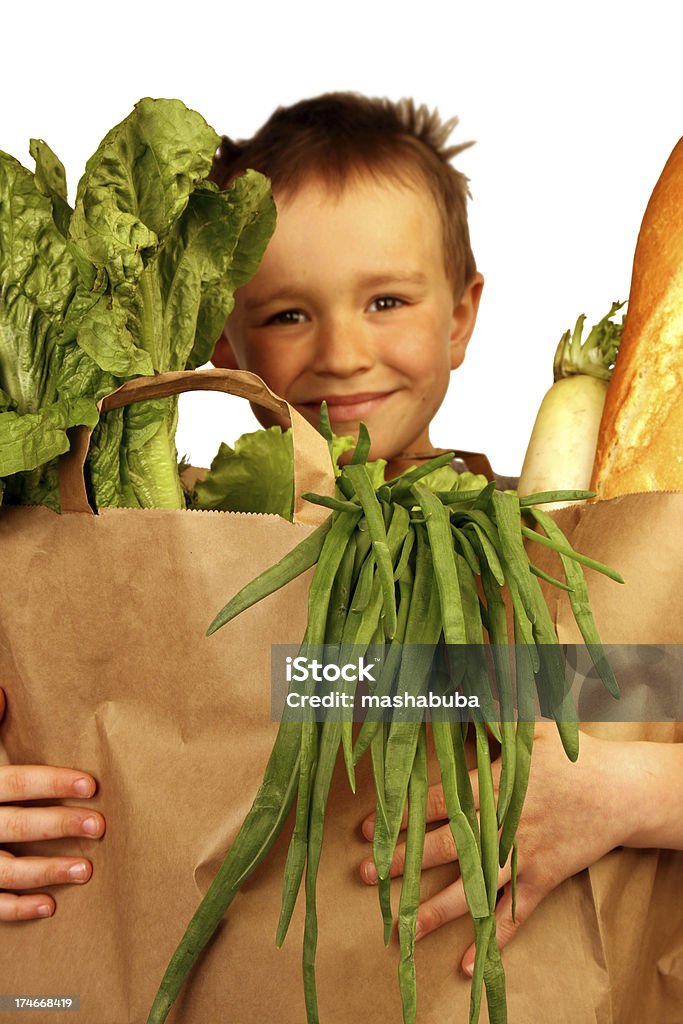 Boy with purchases. Boys Stock Photo