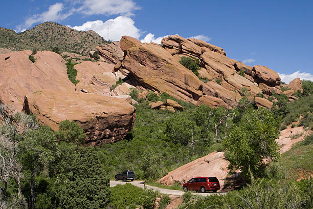 istock Vehicles drive through Red Rocks State Park, Colorado 174668484