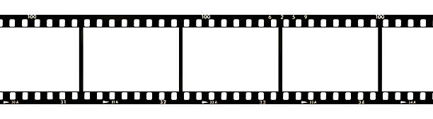 Strip of film Processed 35mm black and white images camera film photos stock pictures, royalty-free photos & images