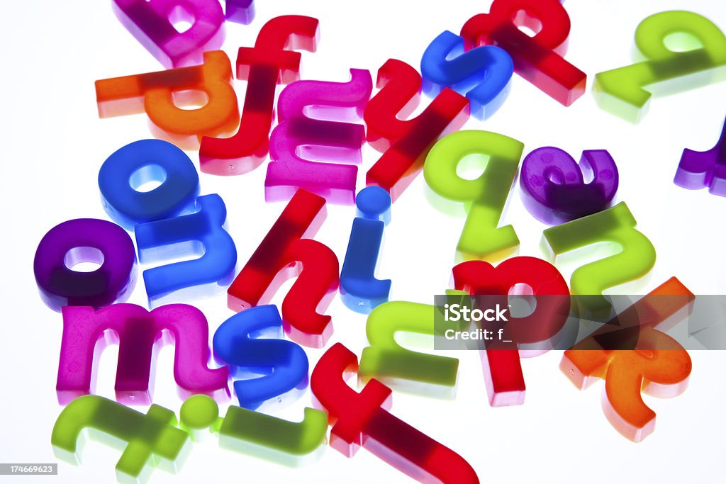 Alfabeto lettere plastica - Foto stock royalty-free di Dislessia