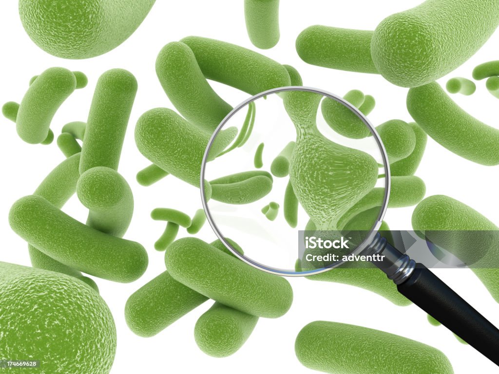A investigação sobre as bactérias verde - Royalty-free Bactéria Foto de stock