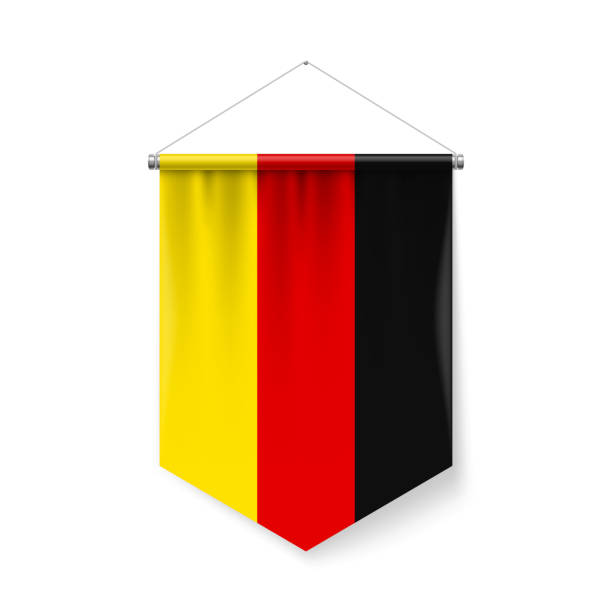 Pennant Flag of Germany vector art illustration