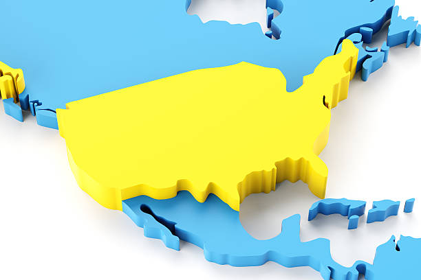 istock 3d map of United States 174670135