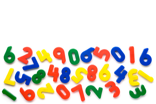 Toy magnetic numbers background. More related images in Zocha`s objects