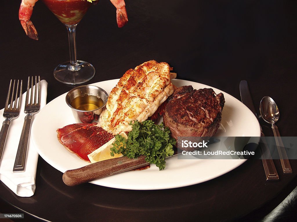 Empada de Carne e jantar de Lagosta - Royalty-free Carne e Frutos do Mar Foto de stock