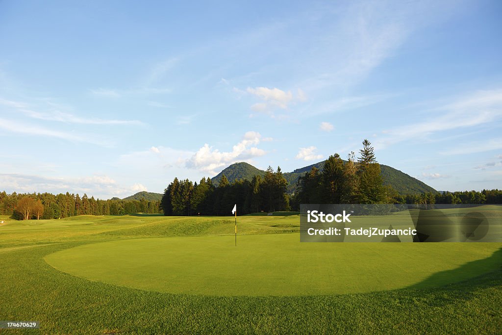 Verde Golf - Foto stock royalty-free di Bandierina da golf