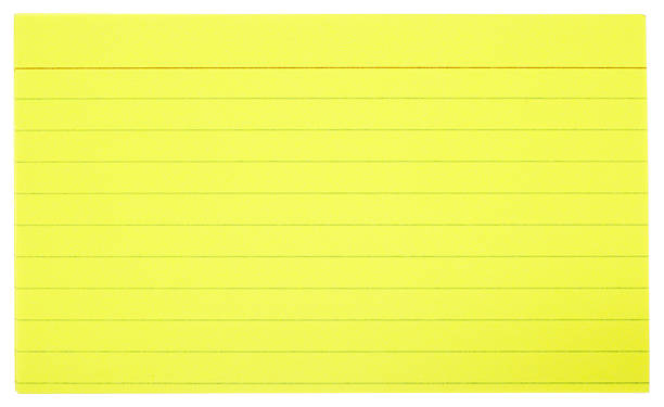 желтых карточки - index card yellow blank heap стоковые фото и изображения