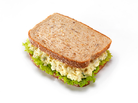 Egg Salad Sandwich with Lettuce - Photographed on a Hasselblad H3D11-39 megapixel Camera System