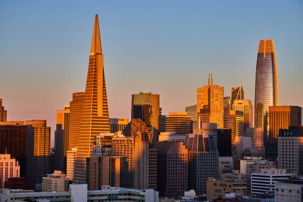 istock Golden sunset lighting hitting downtown San Francisco skyscrapers 1746713163