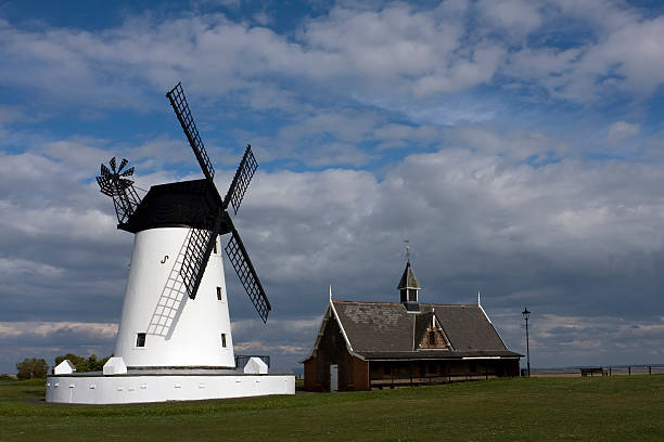 istock Windmill and lifeboat station 174671356