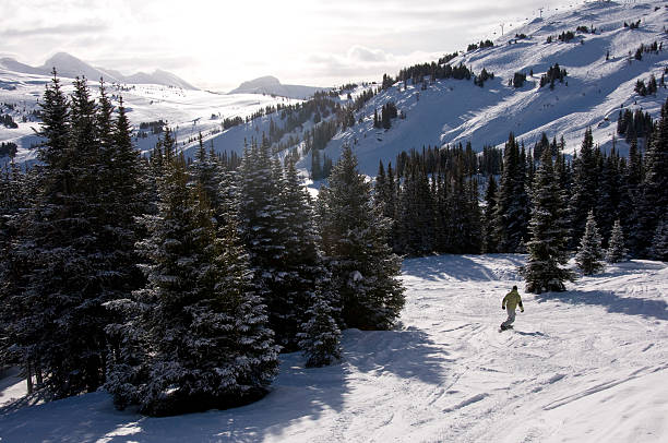 istock ski resort and snowboarder 174671989