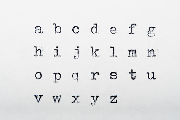 typewritten alfabeto - letter j fotos - fotografias e filmes do acervo