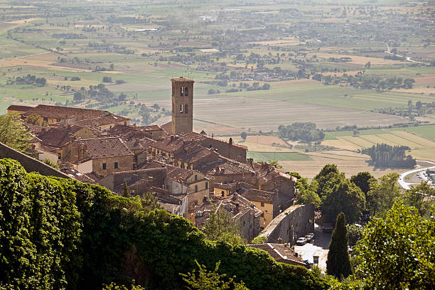 Tuscany Cortona in the afternoon.Related images; cortona stock pictures, royalty-free photos & images