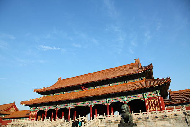istock Lion and Palace in Forbidden City, Beijing 174672986