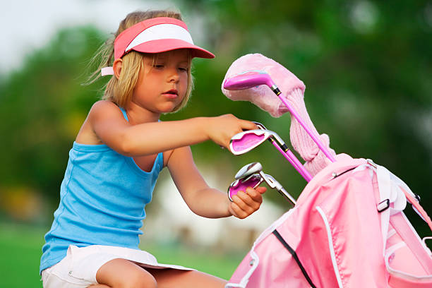 Girl & Golf stock photo