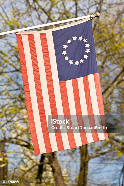 Bandiera Americana In Primavera - Fotografie stock e altre immagini di Bandiera degli Stati Uniti - Bandiera degli Stati Uniti, Numero 13, A forma di stella