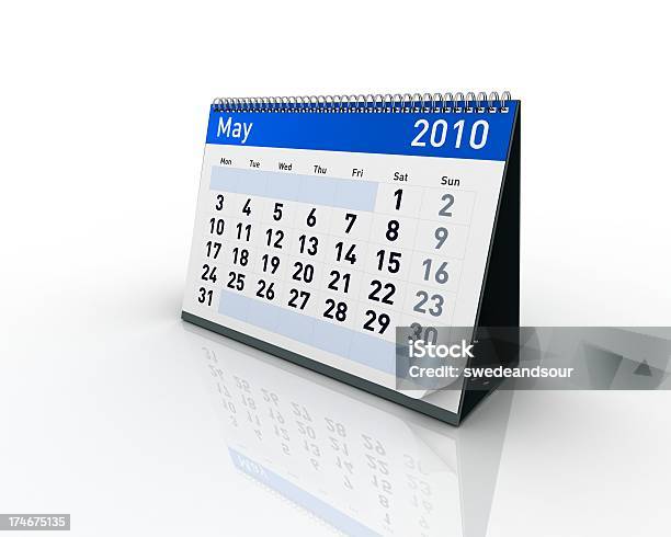 Calendariomaggio 2010 - Fotografie stock e altre immagini di 2010 - 2010, Agenda, Blu