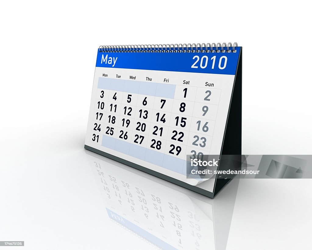 Календарь-мая 2010 г. - Стоковые фото 2010 роялти-фри