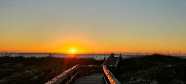 Beautiful colors captured on the coastline of Tybee Island Georgia