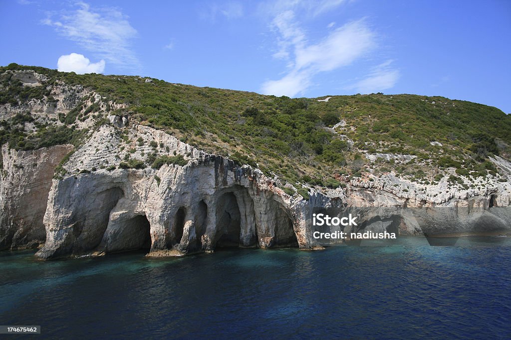 Blu grotte, Zante, Iselands Ionie - Foto stock royalty-free di Acqua