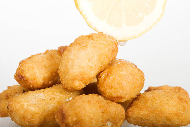 deep fried scampi stock photo