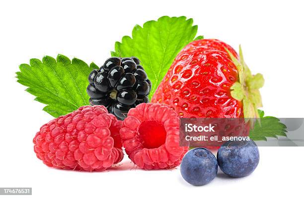 Close Up Of Different Mixed Berry Fruits Stock Photo - Download Image Now - Fruit, Red, Variation