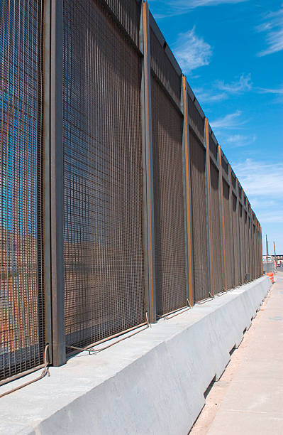 Border Fence Vertical stock photo
