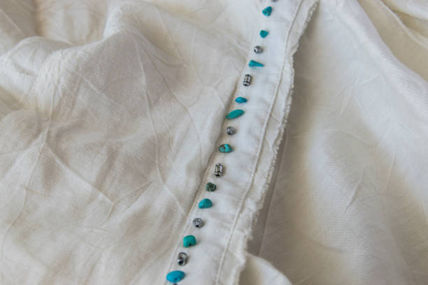 istock Cotton texture fabric or cloth textile with natural stone. 1746766197