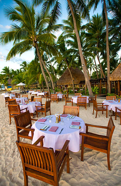 istock Beach restaurant in fiji 174676624