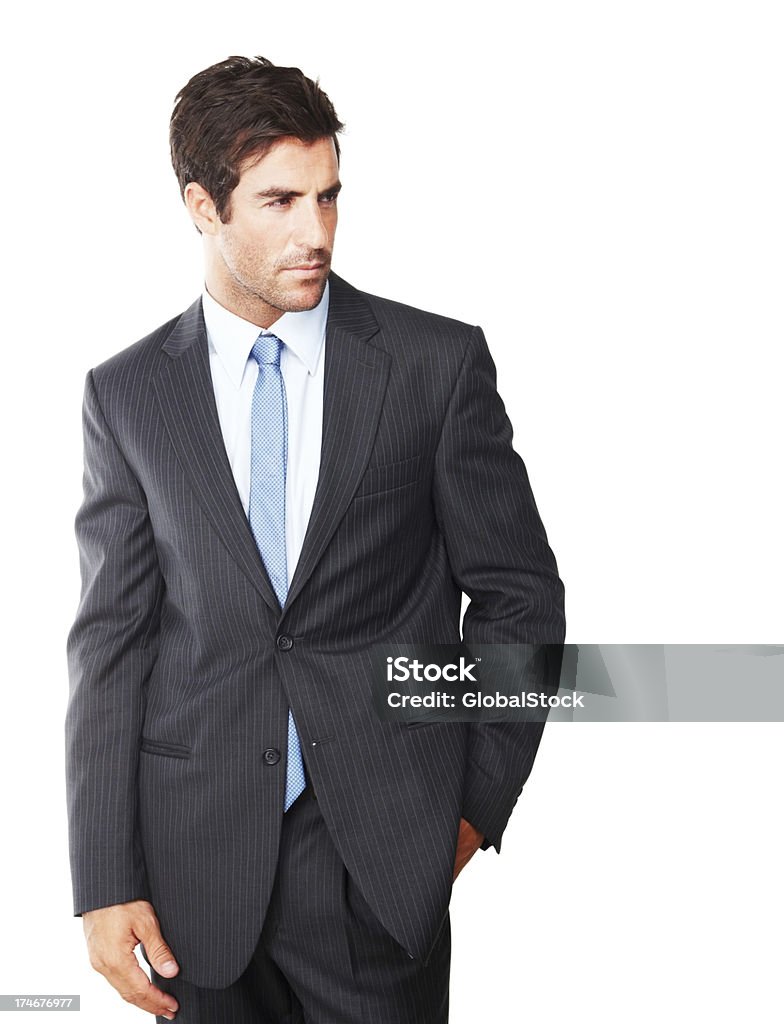 Bonito jovem Empresário olhando longe - Foto de stock de 20 Anos royalty-free