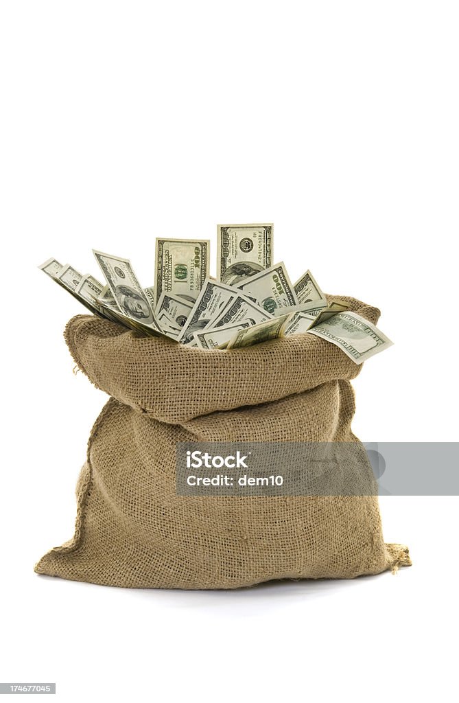 Мешок с доллар США Примечания - Стоковые фото Бумажные деньги роялти-фри
