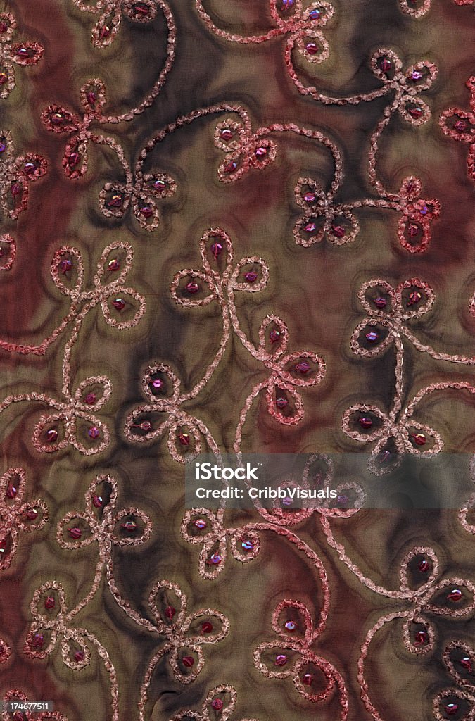 Seda indígena Chiffon Sari textura de fundo - Foto de stock de Brocado royalty-free