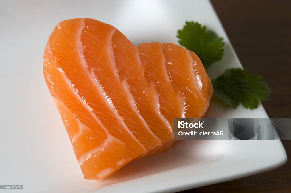 Coração de salmão - Foto de stock de Alimentação Saudável royalty-free