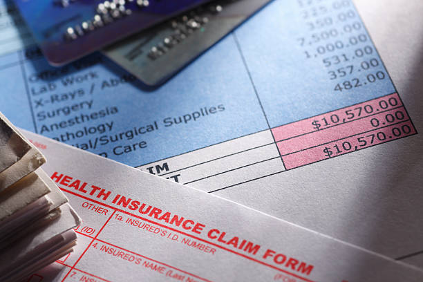 A health insurance claim form on a medical bill.To see more of my medical images click on the link below