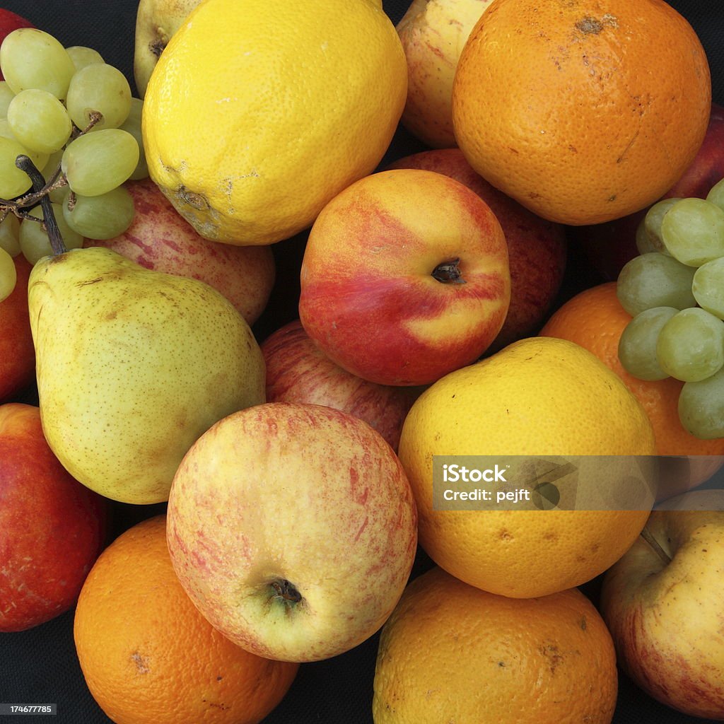 Un sacco di frutta - Foto stock royalty-free di Arancia