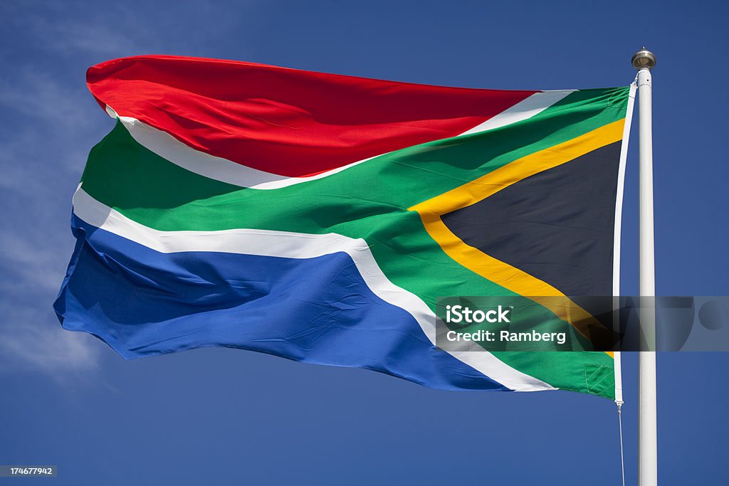 南アフリカ国旗 - 南アフリカ国旗のロイヤリティフリーストックフォト