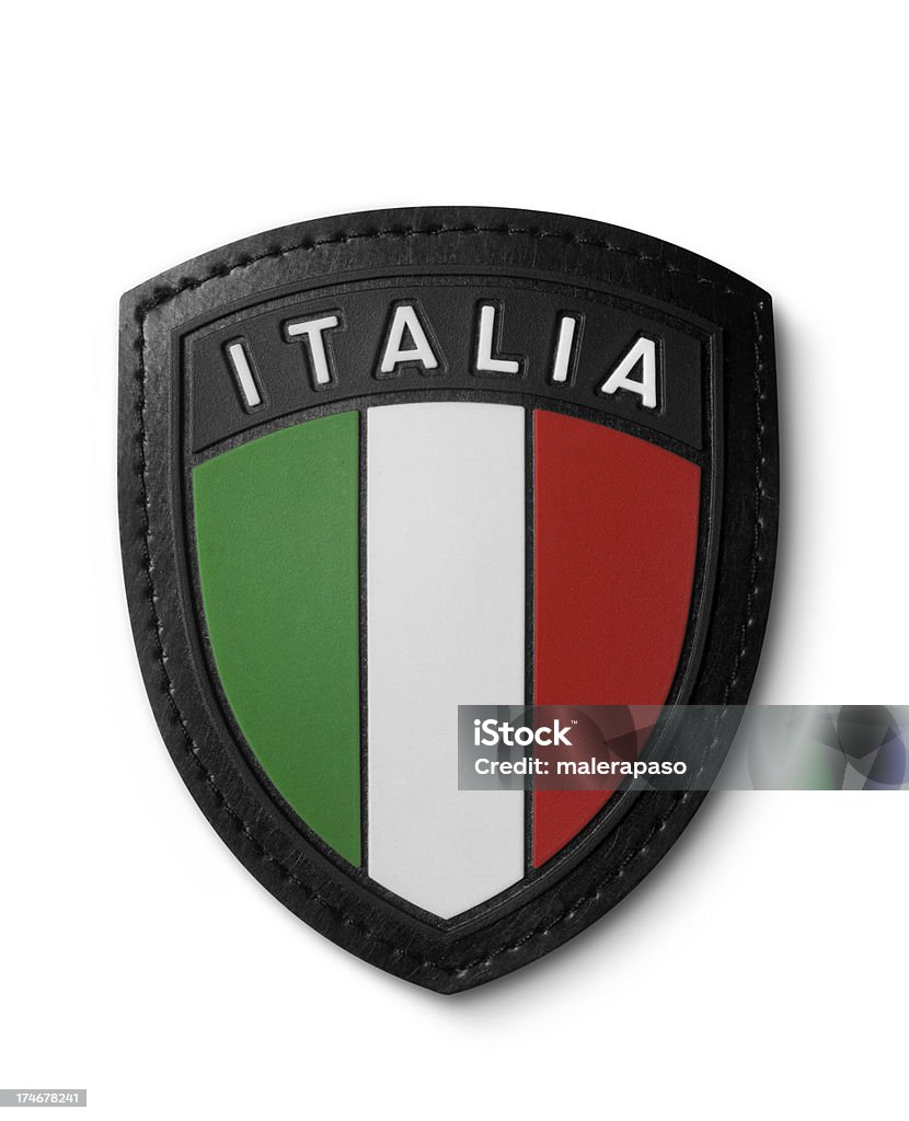 Italienische Flagge shield - Lizenzfrei Abzeichen Stock-Foto