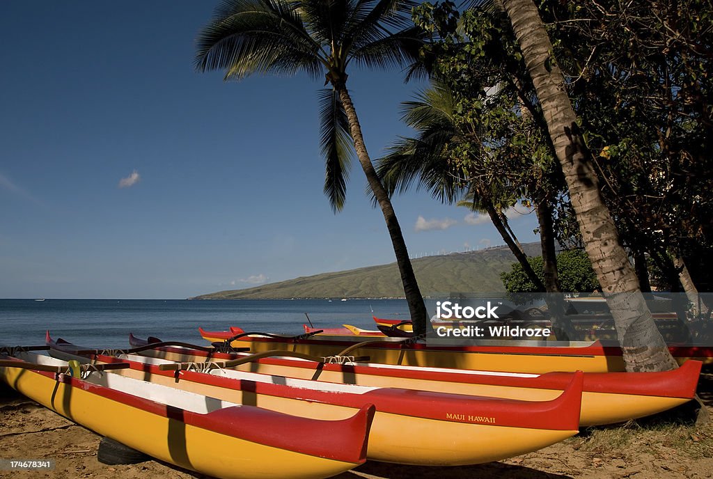 Tradicional canoas en Maui - Foto de stock de Canoa libre de derechos