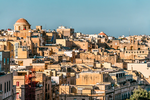Aerial View Of Neighborhood In Valletta, Malta