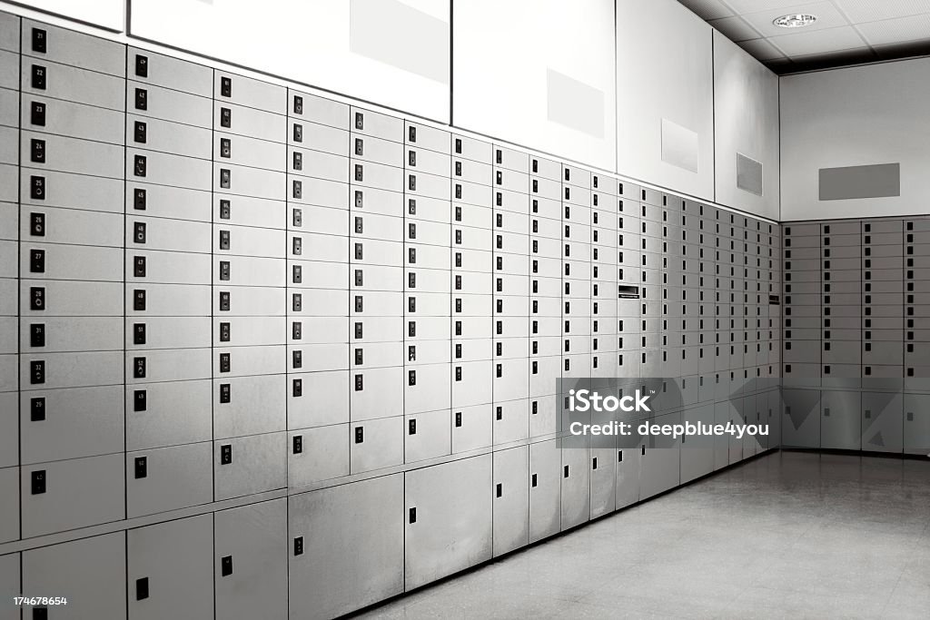 Lockboxes-Schließfächer - Foto de stock de Caja de Seguridad libre de derechos