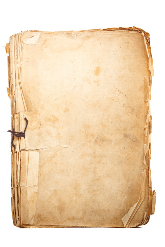 Isolated aged notepad