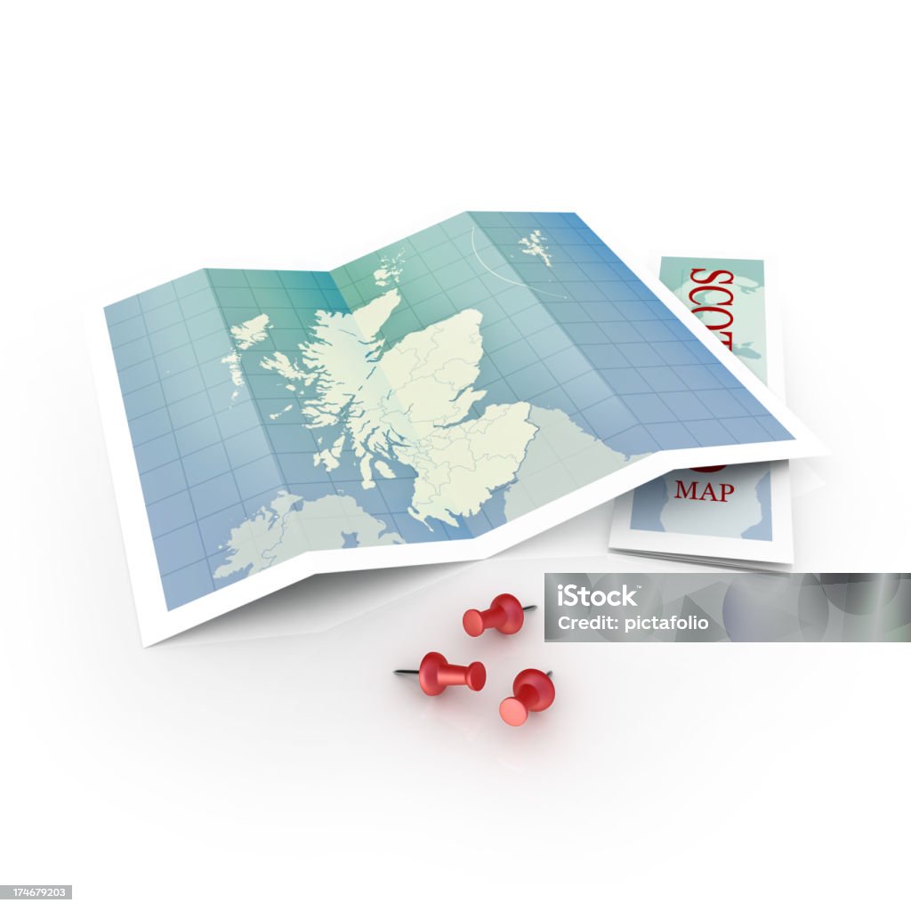 Scozia la mappa - Foto stock royalty-free di Articolo di cancelleria