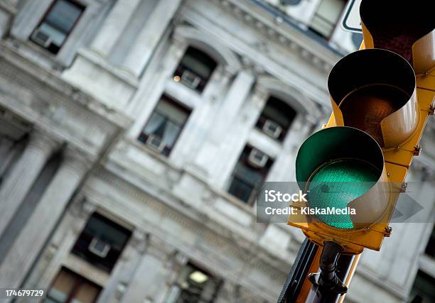 Green Traffic Light Stock Photo - Download Image Now - Green Light - Stoplight, Abstract, Philadelphia - Pennsylvania