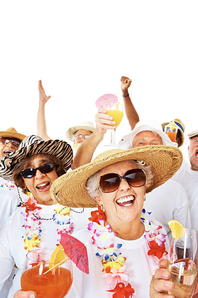 istock Elderly women partying in Hawaiian style 174679746