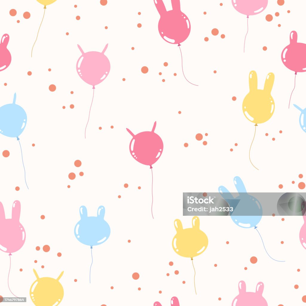 Balloon Party Vector Pattern Balloon Party Vector Flat Seamless Pattern Cute Tender Composition For ...