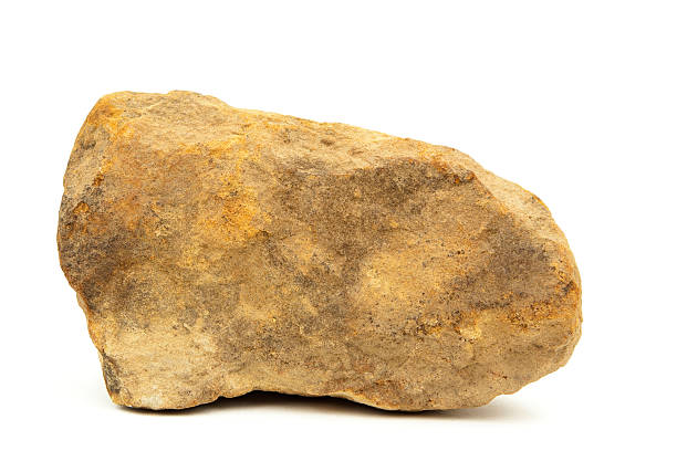 Sandstone Rock A large sandstone rock isolated on a white background.Please also see: sandstone stock pictures, royalty-free photos & images