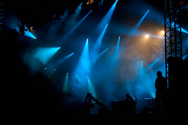 istock Music concert with blue stage lights 174680250